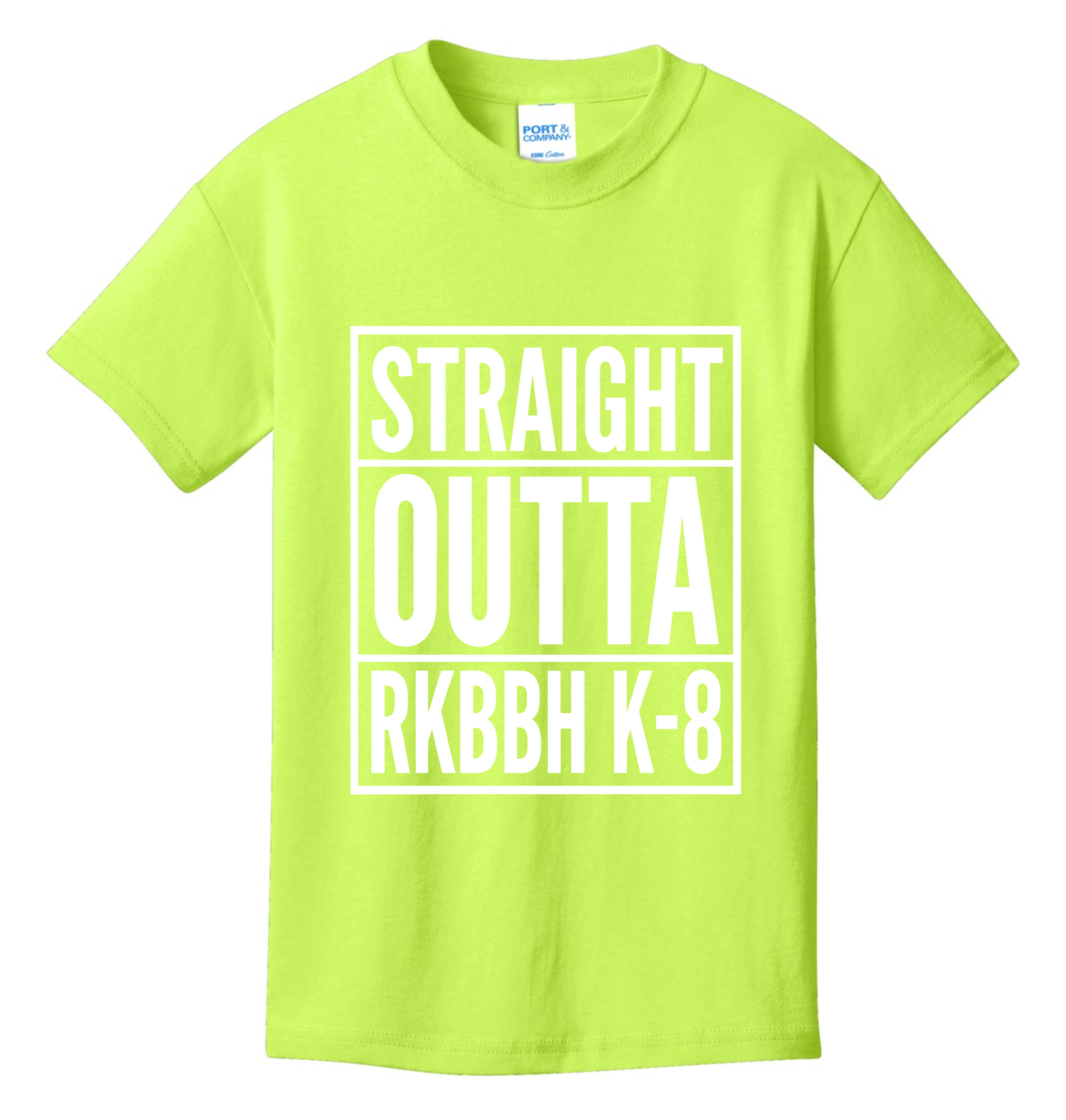 Ruth K. Broad Bay Harbor - STRAIGHT OUTTA RKBBH K-8 - Youth Core Cotton Tee
